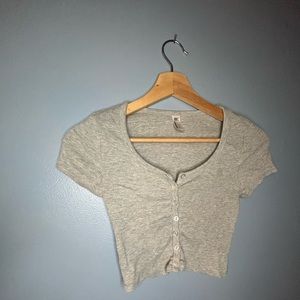 American Apparel grey crop top size S